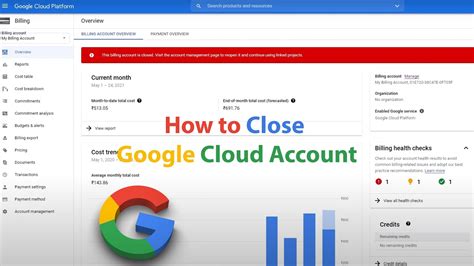 close billing account google cloud
